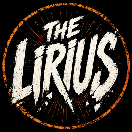 Logo atual The Lirius em branco e laranja — Ato III